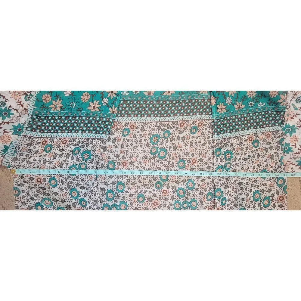 Boho Kimono Tops Women's One Size Green Pink Sheer Paradise Vibrant Colors